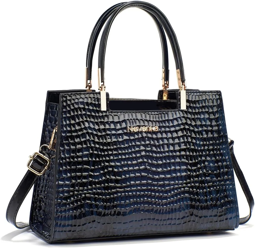 Women's Handbag Crocodile Embossed Pattern Top-Handle Shoulder Bag