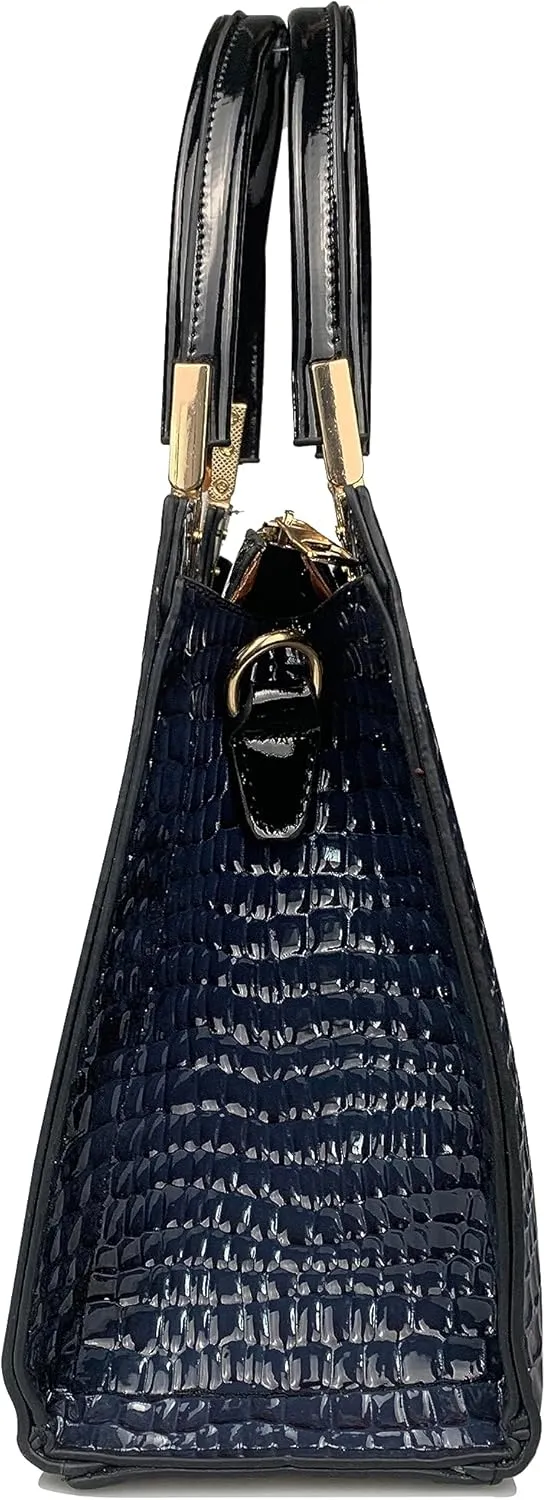Women's Handbag Crocodile Embossed Pattern Top-Handle Shoulder Bag