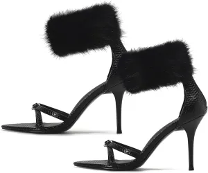 Women's High Stilettos Heels, Women's High Fine Heel Buckle Ankle Strap Sandals Wedding Bridal Party Prom Dress Shoes