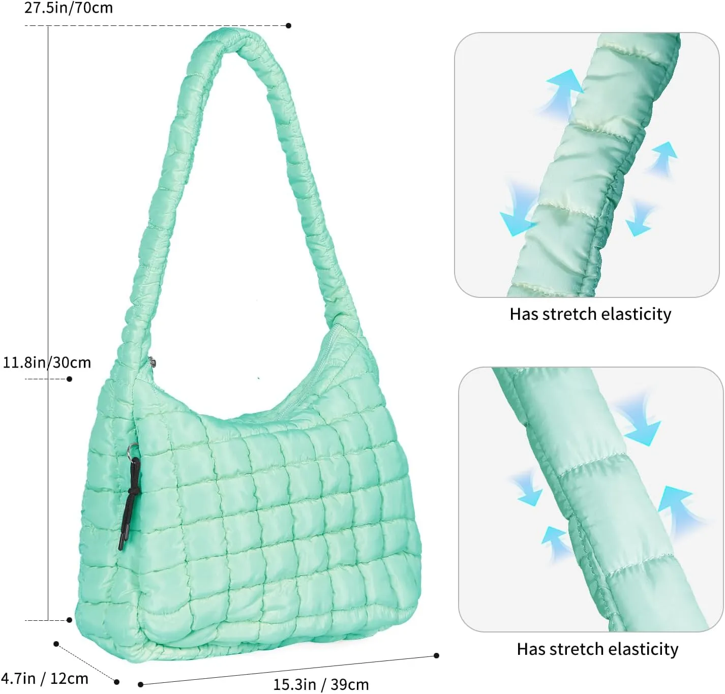 Women's Quilted Puffer Tote Bag