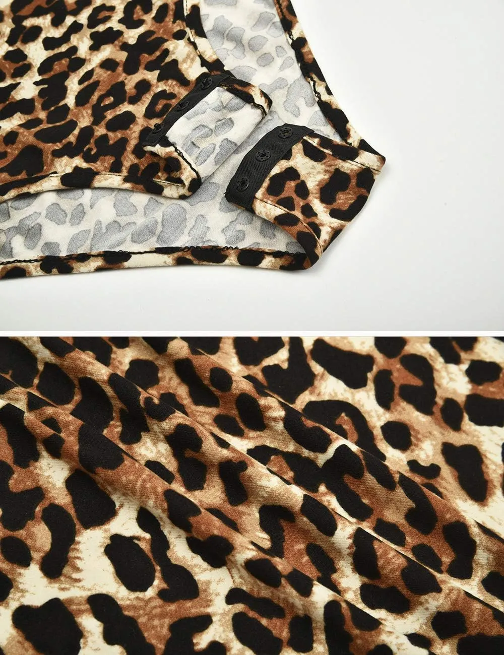 Women's Sexy Bodysuit Leopard Snake Skin Leotard Tank Top Sleeveless Scoop Neck Bodycon Jumpsuit Onesie Romper