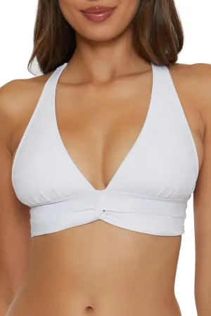 Women's Standard Twist Front Halter Bikini Top, Adjustable, Tie Back, Swimwear Separates