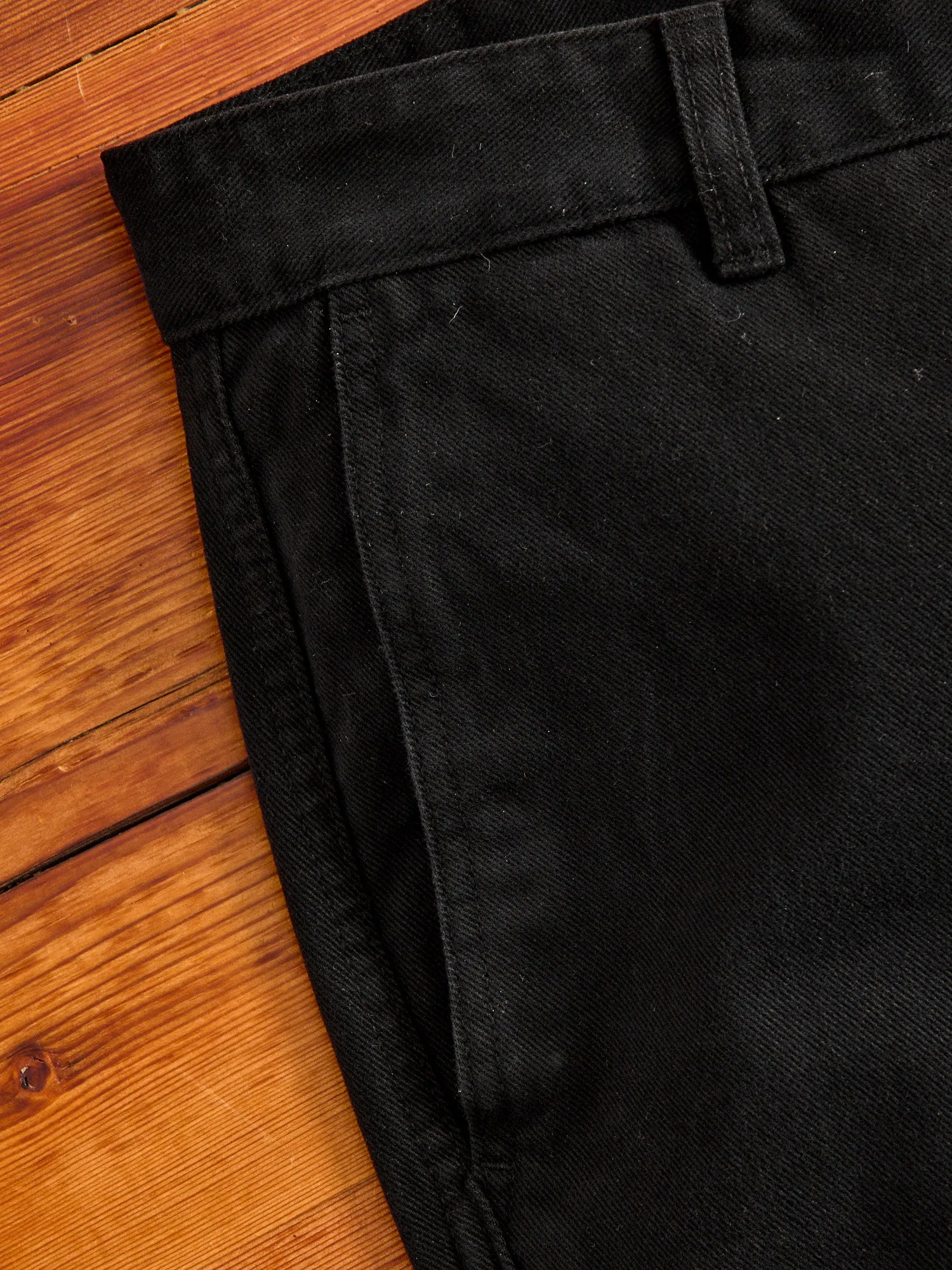Work Pant in Black Twill