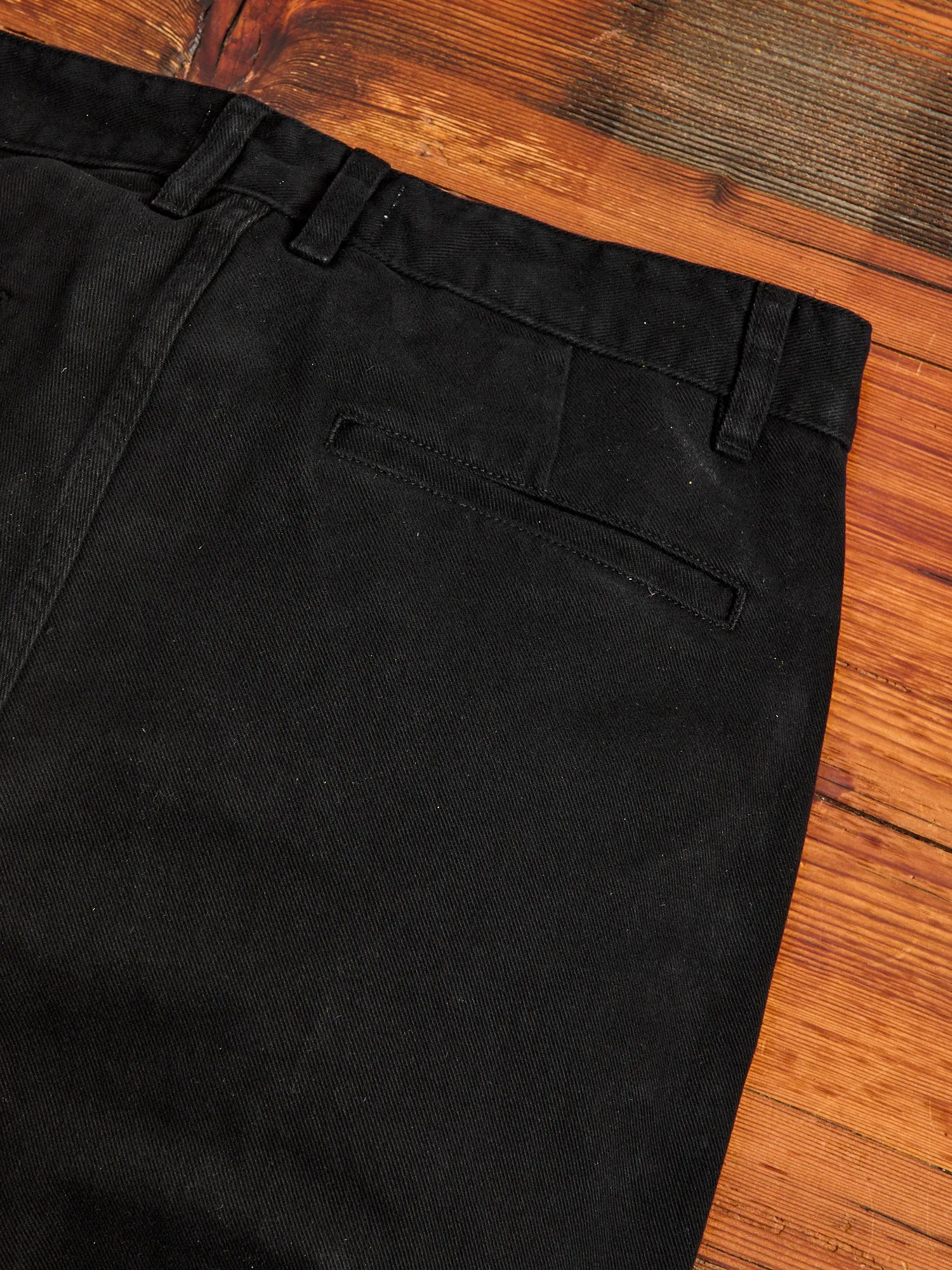Work Pant in Black Twill