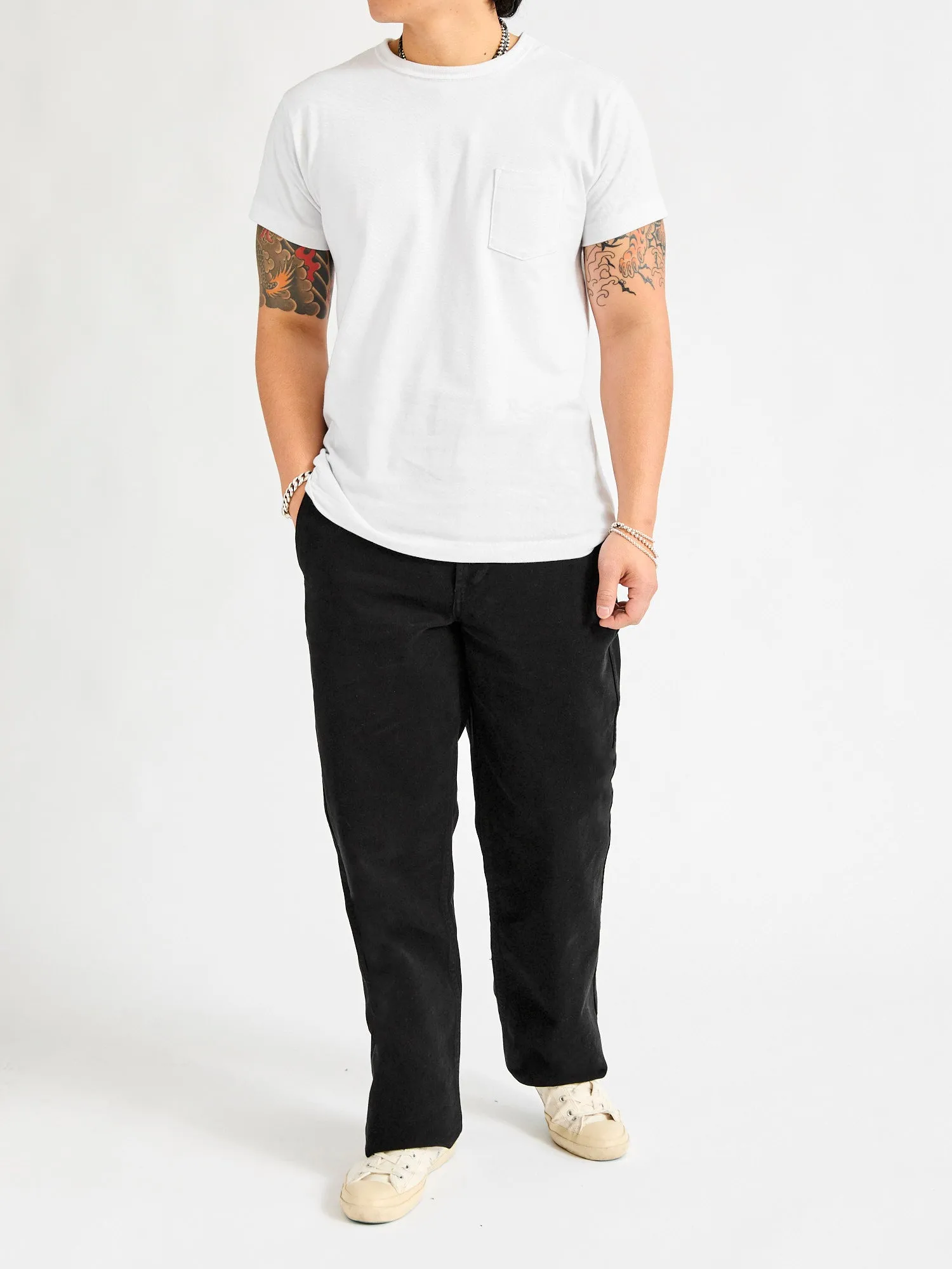 Work Pant in Black Twill