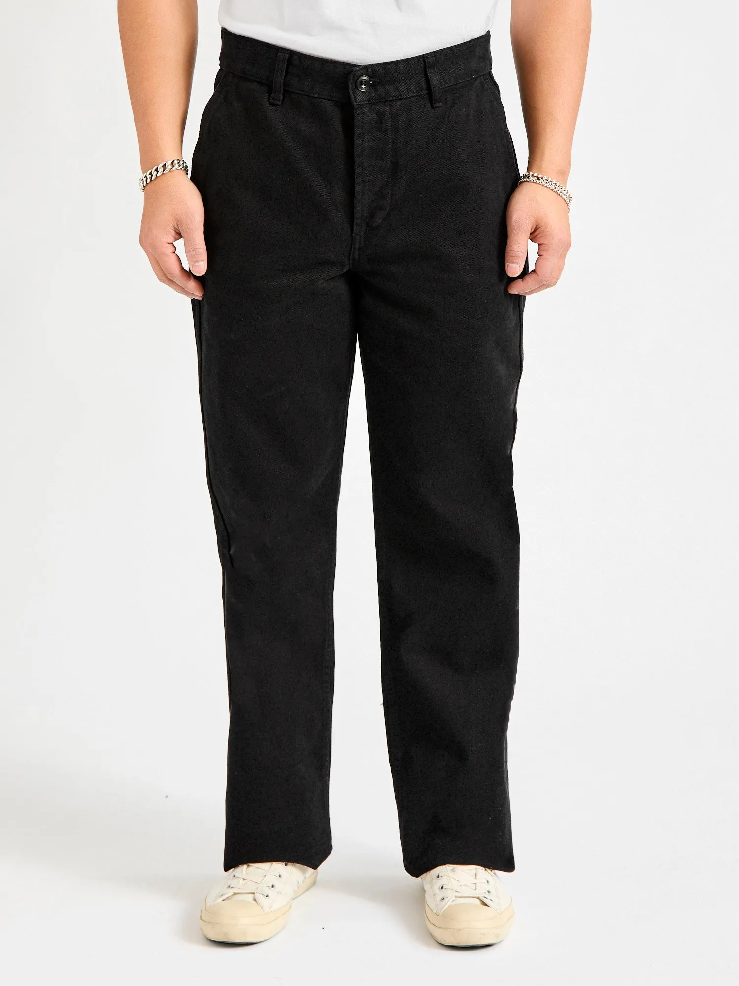 Work Pant in Black Twill