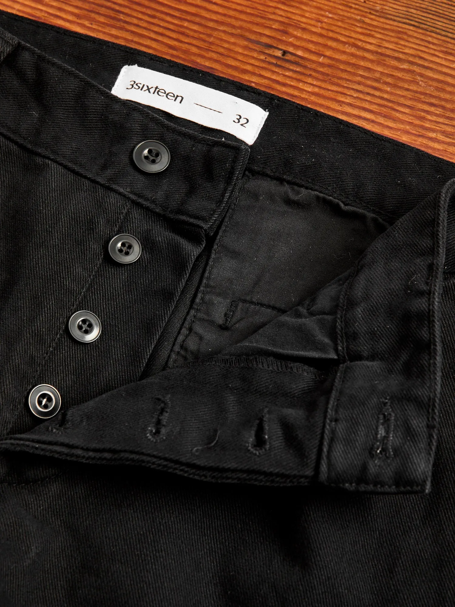 Work Pant in Black Twill