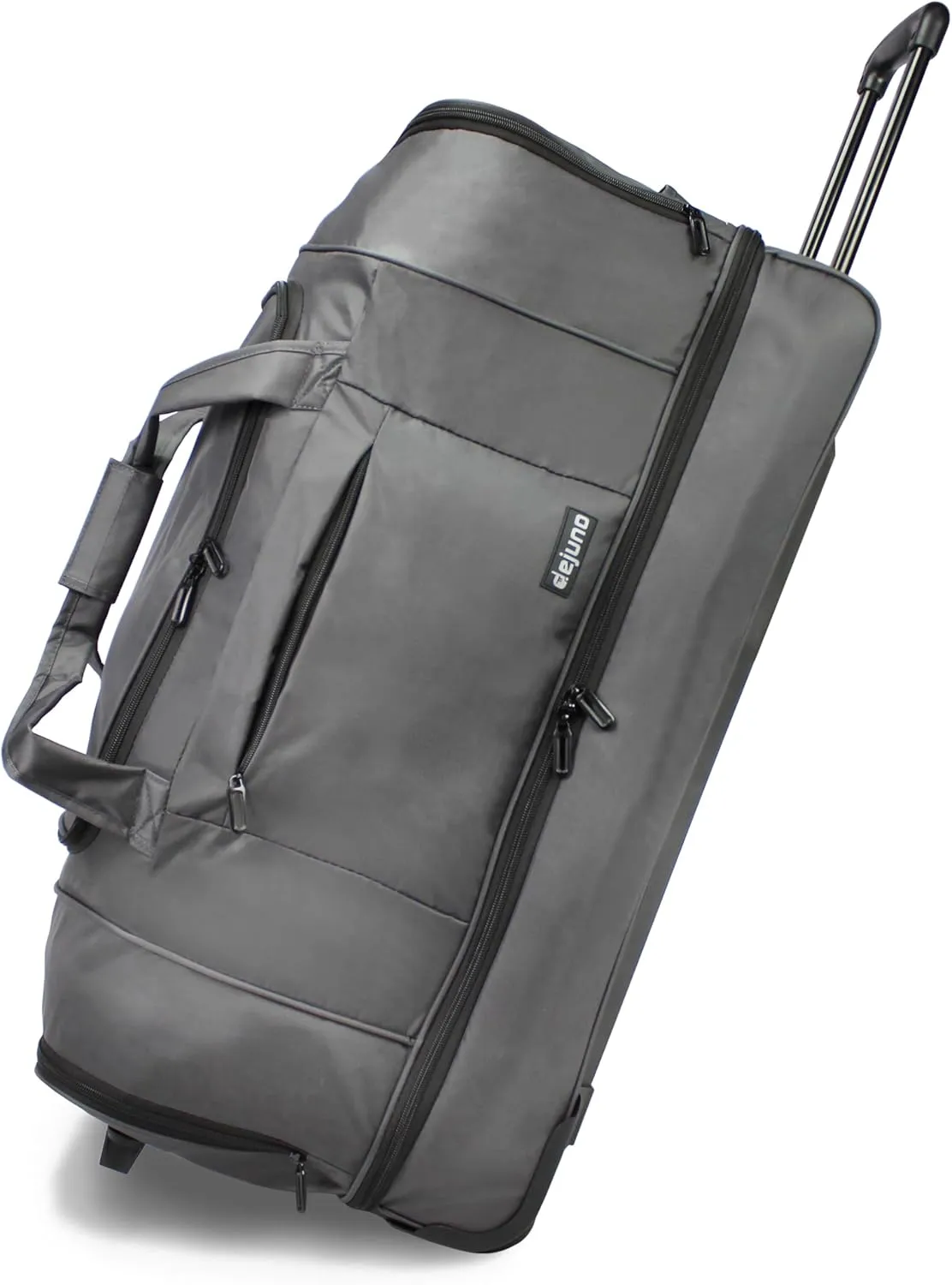 World Traveler Dejuno 30-Inch Nylon Rolling Duffel Bag with Drop Bottom