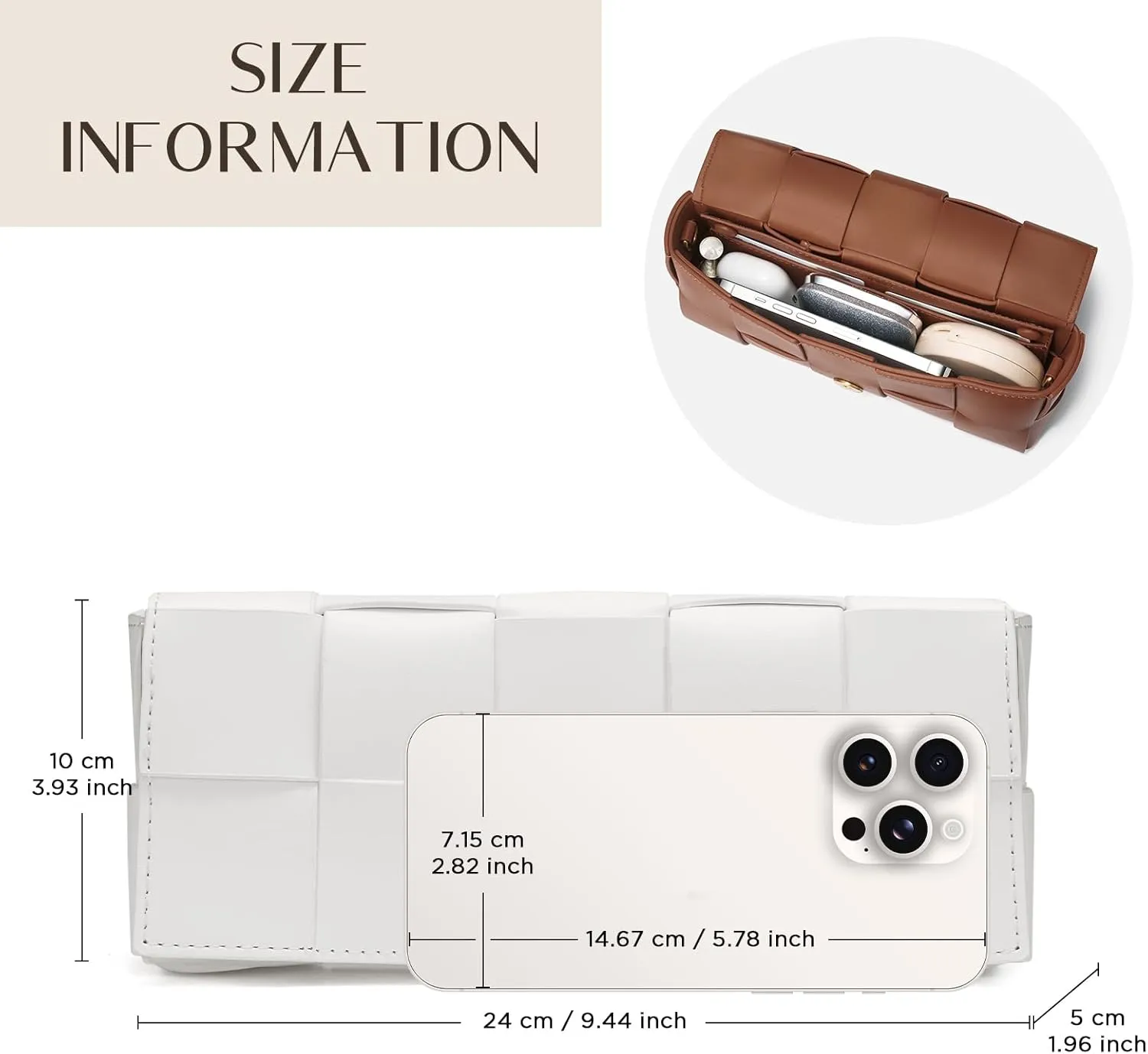 Woven Clutch Purses for Women - Sleek Shoulder Handbag for Evening, Formal Events, Wedding, Party, Special Occasions