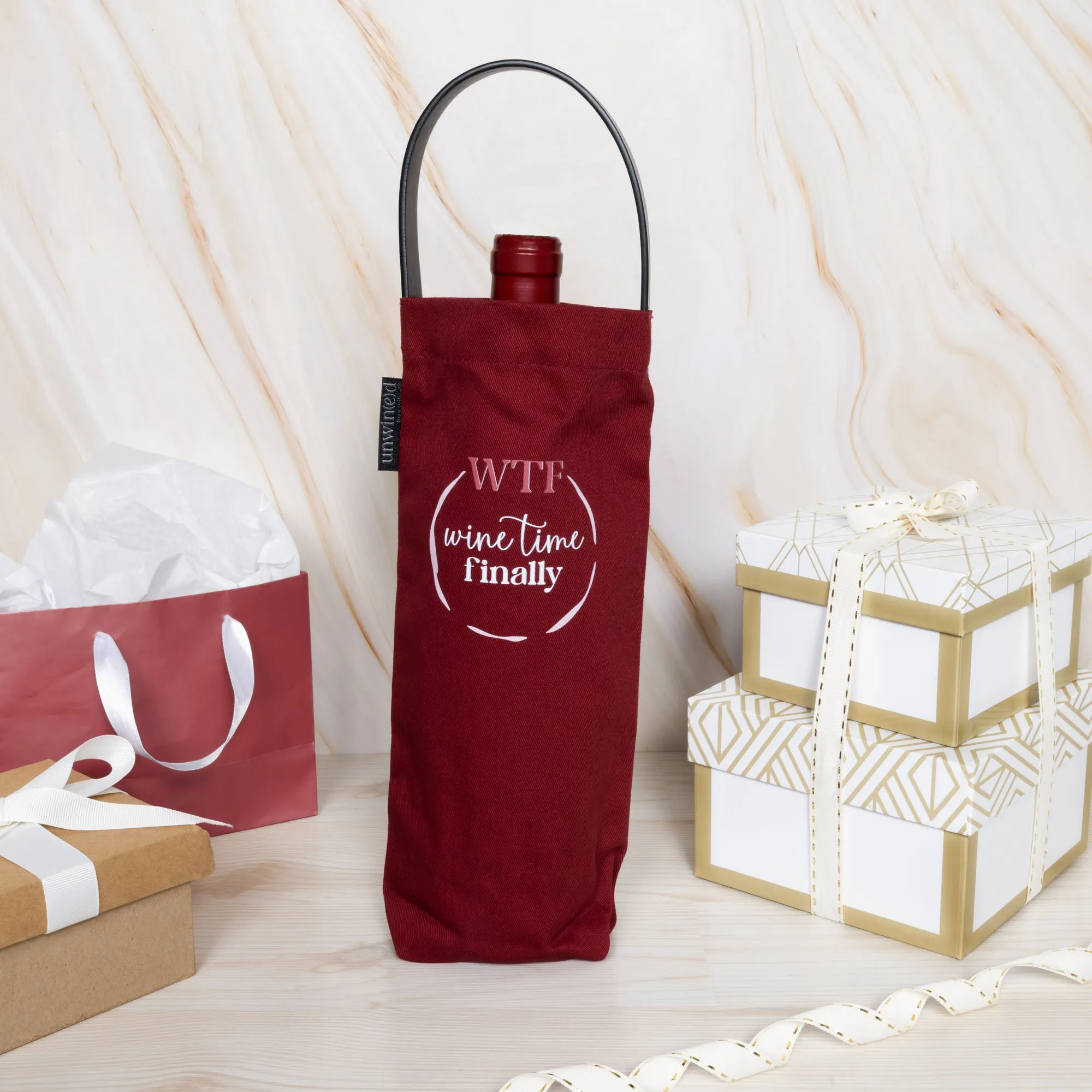 WTF Wine Bottle Gift Bag