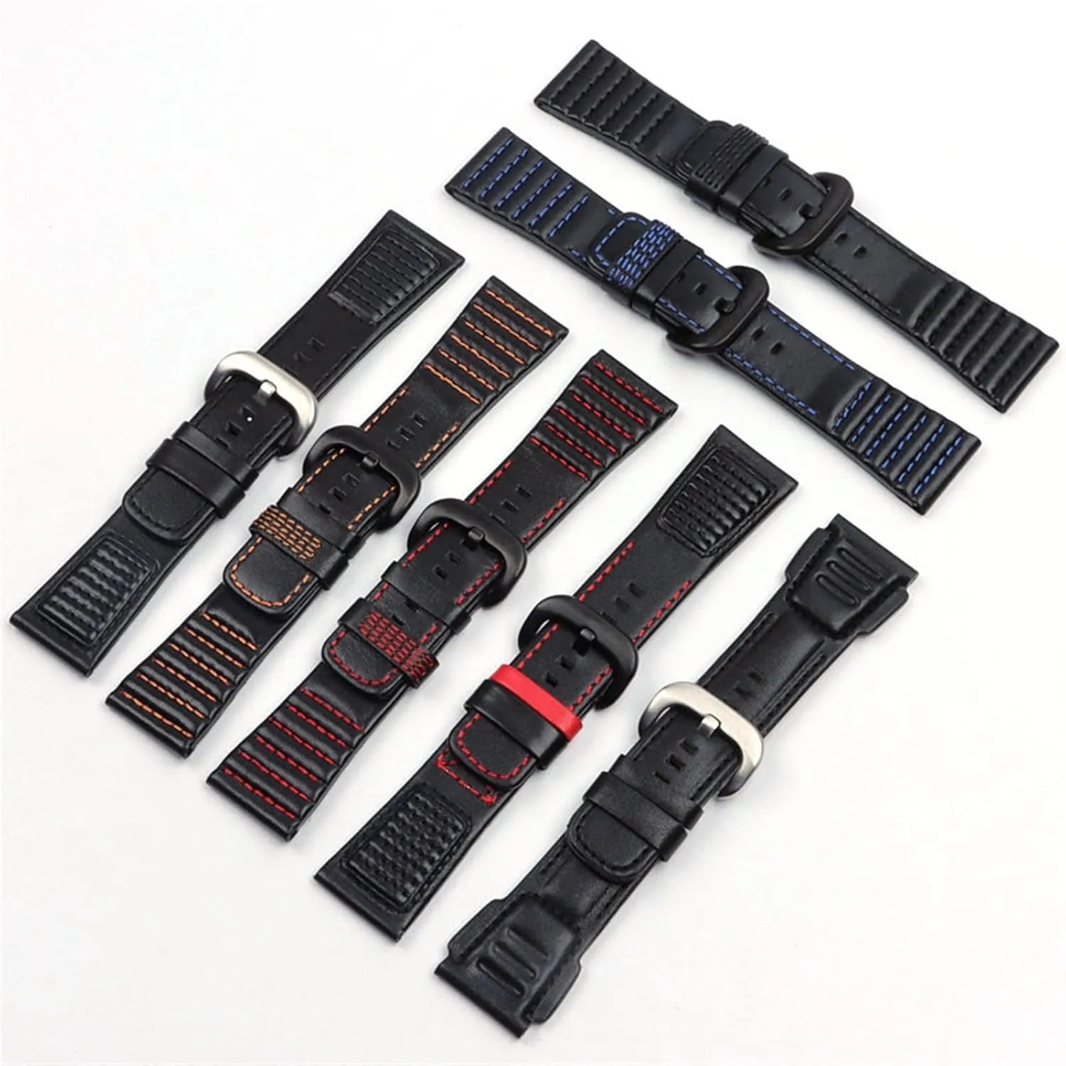 XMKT 28mm Genuine Leather With Stitches Wrist Watchband Loops For Sevenfriday P3B/01 S2/01 Men Watch Strap