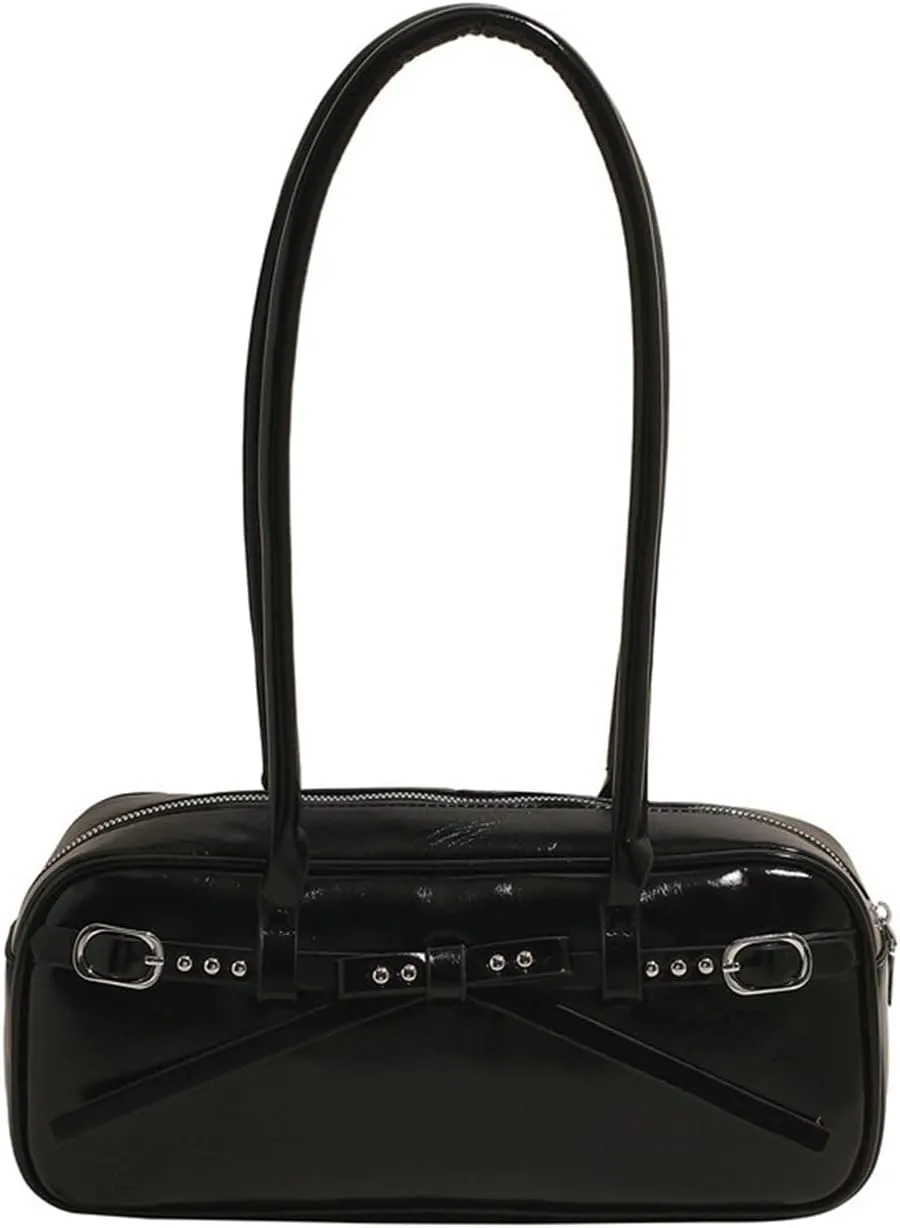 Y2k Purse 2000s Vintage Going Out Shoulder Street Girly Bowling Bag Goth Cute Grunge Sleek Coquette Leather Studded Purses