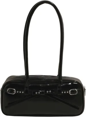 Y2k Purse 2000s Vintage Going Out Shoulder Street Girly Bowling Bag Goth Cute Grunge Sleek Coquette Leather Studded Purses