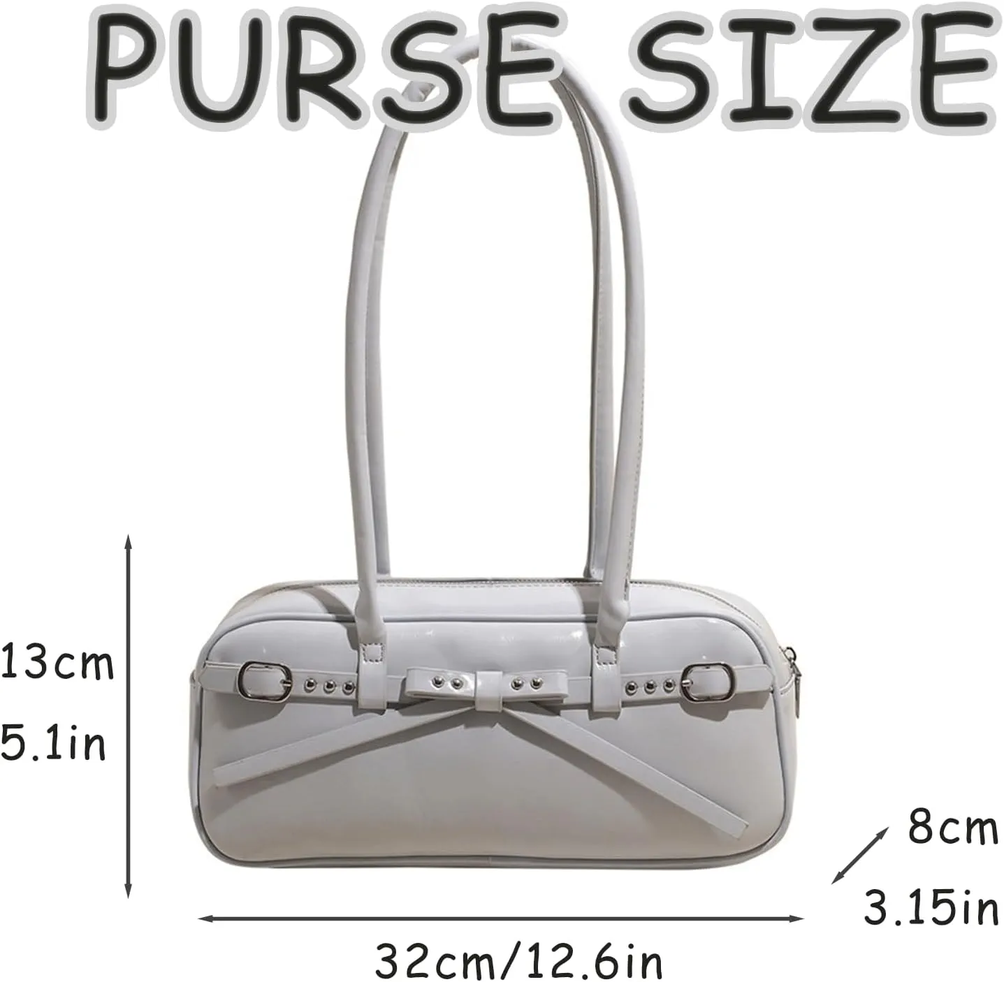 Y2k Purse 2000s Vintage Going Out Shoulder Street Girly Bowling Bag Goth Cute Grunge Sleek Coquette Leather Studded Purses