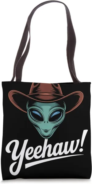Yeehaw Alien Extraterrestrial Cowboy Rodeo Tote Bag