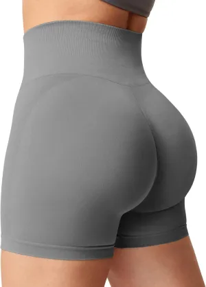 YEOREO Women Seamless Scrunch Workout Shorts High Waisted Intensify Running Gym Yoga Workout