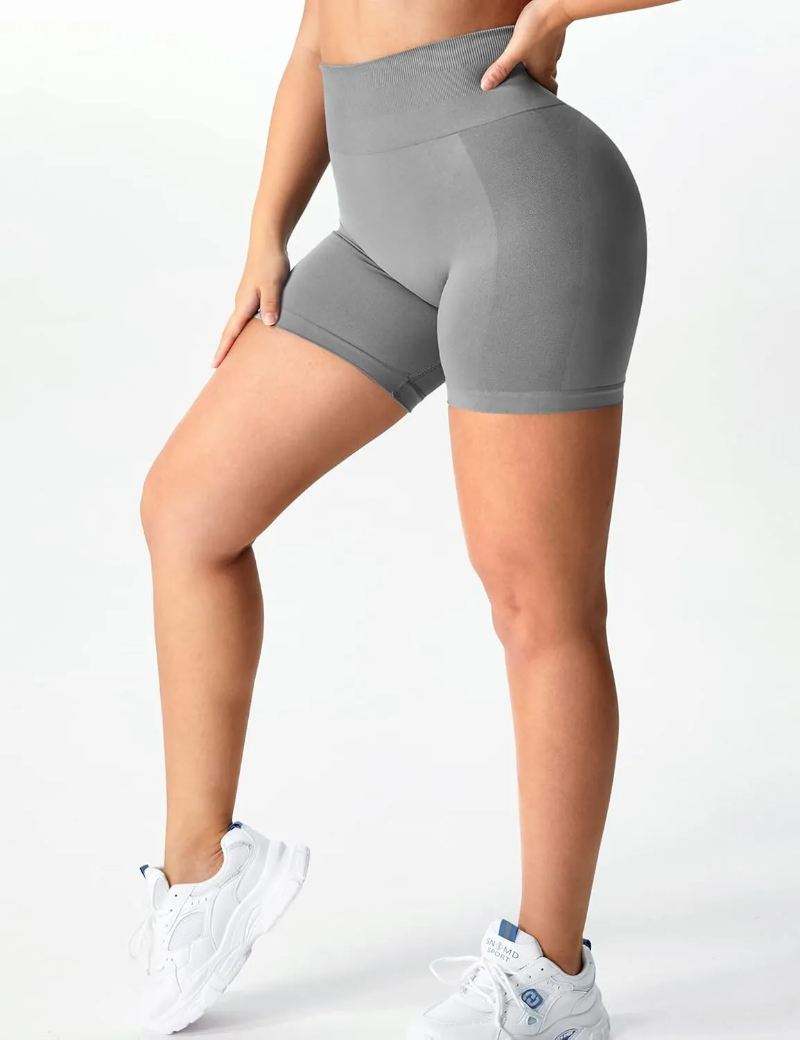 YEOREO Women Seamless Scrunch Workout Shorts High Waisted Intensify Running Gym Yoga Workout