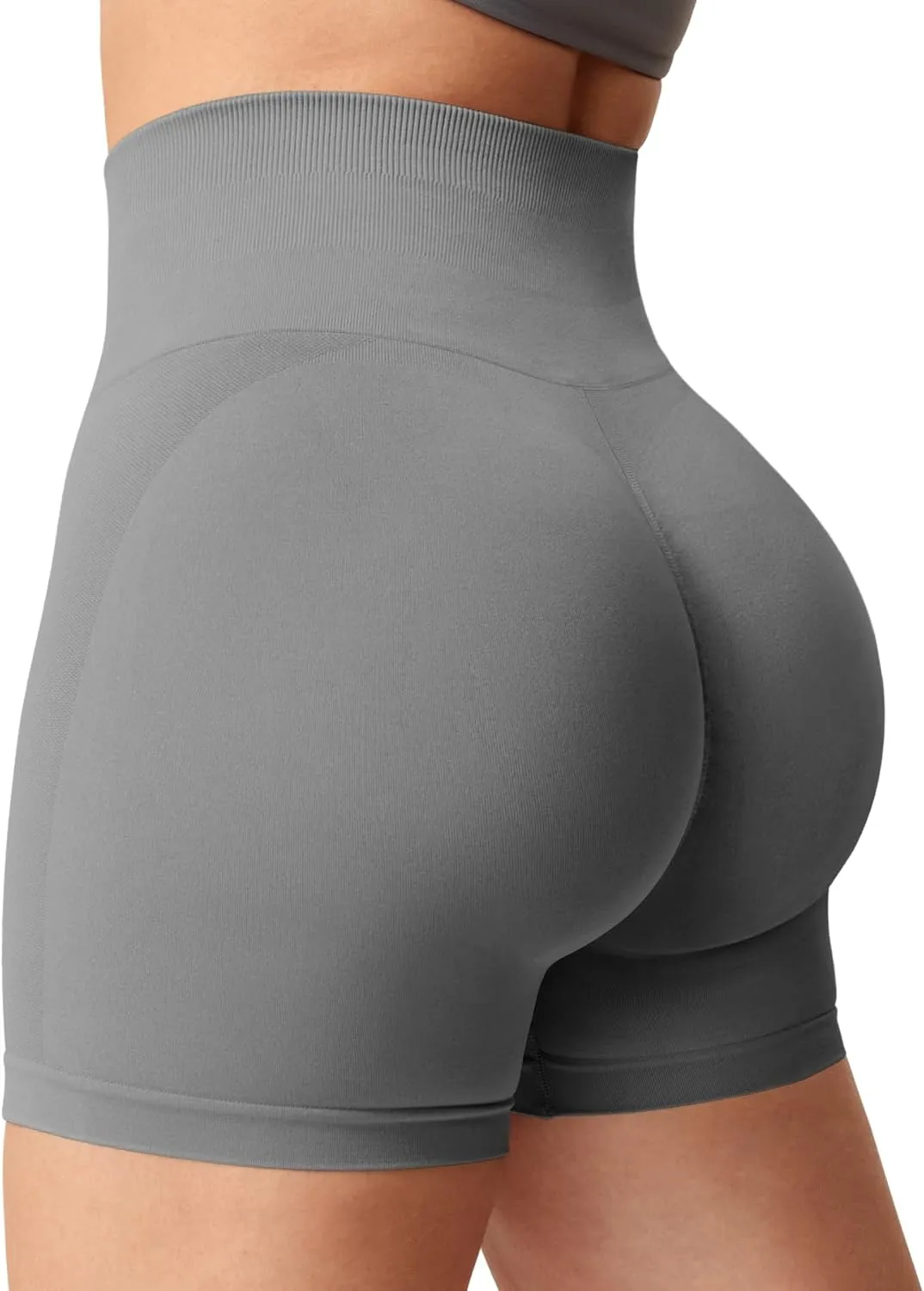 YEOREO Women Seamless Scrunch Workout Shorts High Waisted Intensify Running Gym Yoga Workout