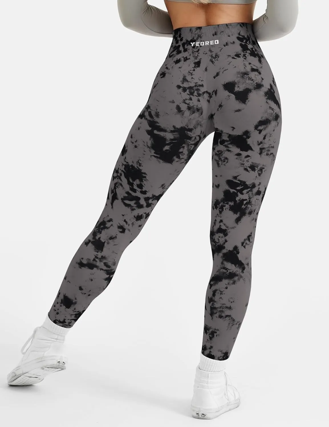 YEOREO Workout Leggings for Women Jada Scrunch Butt Lifting Leggings Seamless Screen Print Gym Yoga Pants
