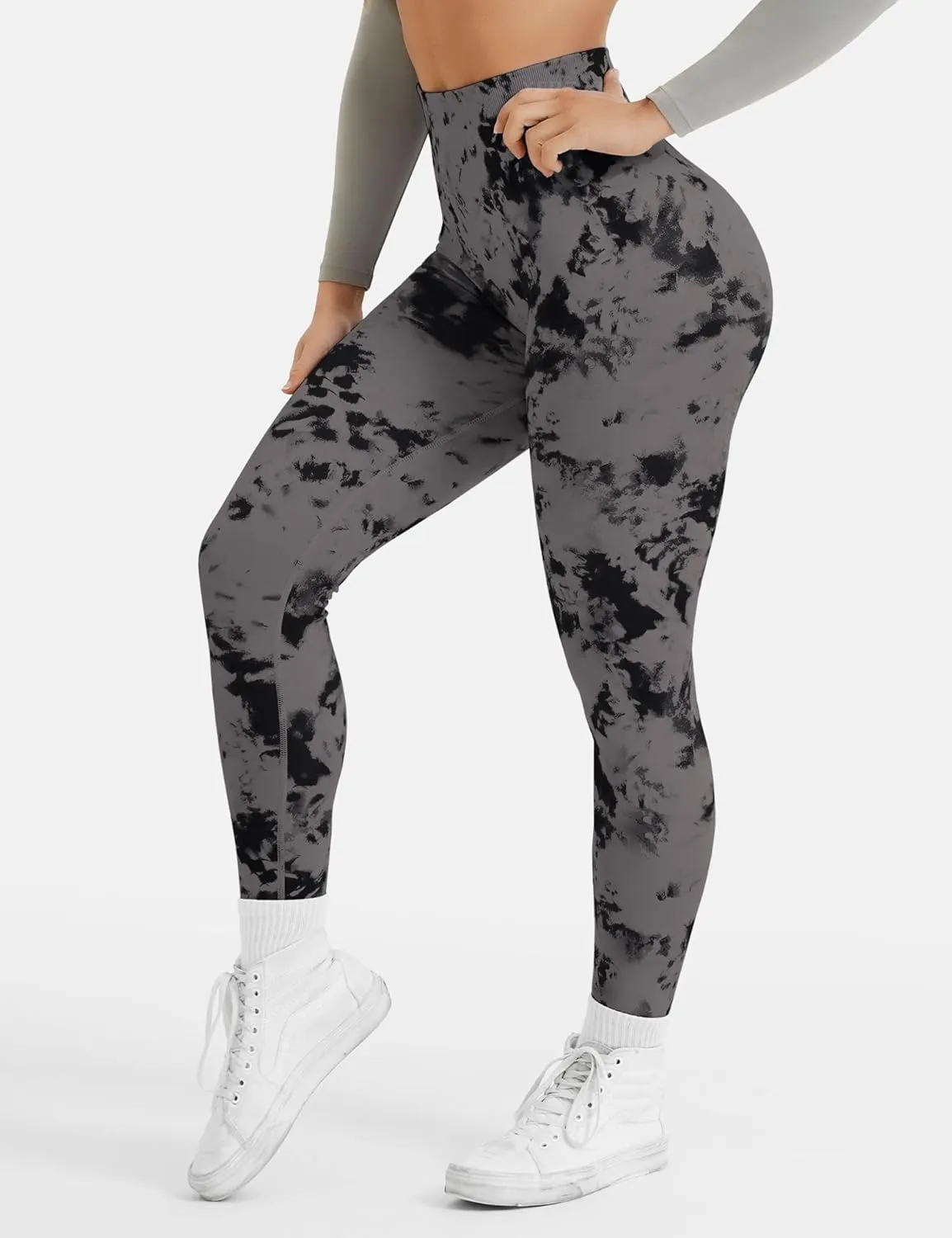 YEOREO Workout Leggings for Women Jada Scrunch Butt Lifting Leggings Seamless Screen Print Gym Yoga Pants