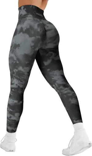 YEOREO Workout Leggings for Women Jada Scrunch Butt Lifting Leggings Seamless Screen Print Gym Yoga Pants