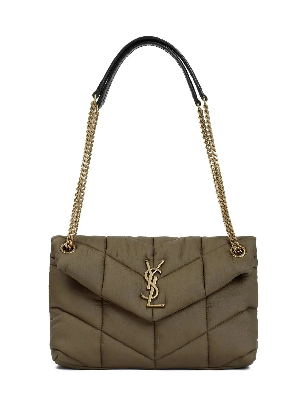 YSL NYLON QUILTED SMALL LOULOU PUFFER CHAIN BAG