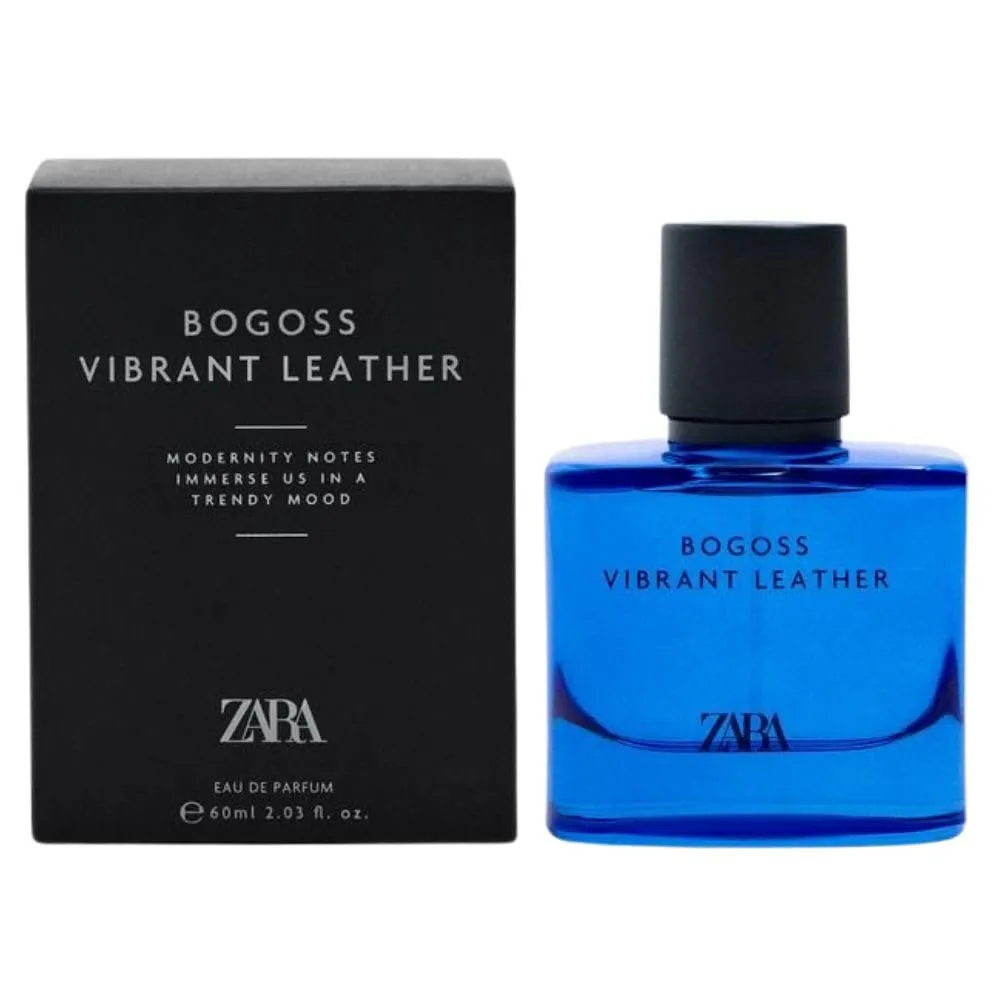 Zara Bogoss Vibrant Leather EDP Eau De Parfum Cologne for Men 60 ML (2.03 FL. OZ)